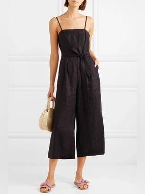 NWT J.Crew 100% Linen Wide Leg Jumpsuit Size 00